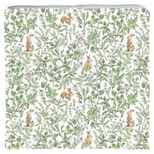 Load image into Gallery viewer, Bunny toile throw pillow, green