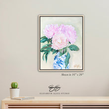 Load image into Gallery viewer, No. 122 Peony canvas wrap, available framed