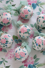 Load image into Gallery viewer, Pink hydrangea chinoiserie hand-painted ornament