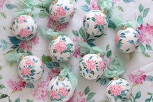 Load image into Gallery viewer, Pink hydrangea chinoiserie hand-painted ornament