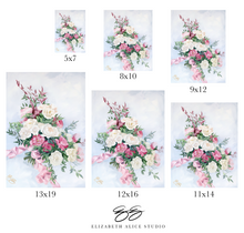 Load image into Gallery viewer, No. 239 Passion, a fine art print on paper, white and red bouquet