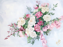 Load image into Gallery viewer, No. 239 Passion, a fine art print on paper, white and red bouquet