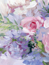 Load image into Gallery viewer, No. 394 Purple floral canvas wrap, available framed