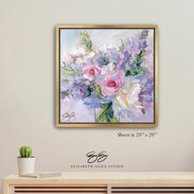 Load image into Gallery viewer, No. 394 Purple floral canvas wrap, available framed