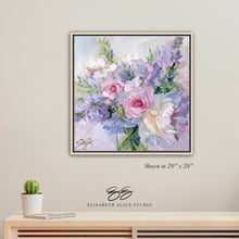 Load image into Gallery viewer, No. 394 Purple floral canvas wrap, available framed