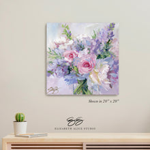 Load image into Gallery viewer, No. 394 Purple floral canvas wrap, available framed