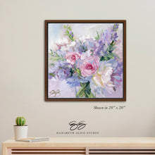 Load image into Gallery viewer, No. 394 Purple floral canvas wrap, available framed