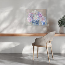 Load image into Gallery viewer, No. 395 Peonies in blue and white dragon vase, a fine art print on paper