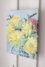 Load image into Gallery viewer, No. 402 Yellow Dahlias, 11 x 14 + dahlia seeds