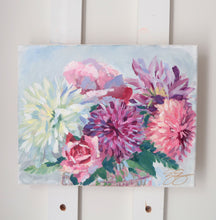Load image into Gallery viewer, No. 403 Dahlias and Roses, 11 x 14 + dahlia seeds
