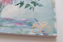 Load image into Gallery viewer, No. 491 Original floral painting of dahlias in crystal basket - 14 x 18