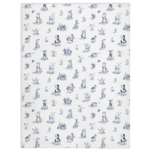 Load image into Gallery viewer, Farm animals minky blanket, blue
