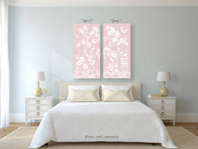 Load image into Gallery viewer, April, a tonal pink chinoiserie canvas wrap