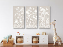 Load image into Gallery viewer, May, a tonal beige chinoiserie canvas wrap