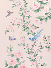 Load image into Gallery viewer, April (detail), a pink chinoiserie print on paper