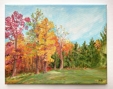 Load image into Gallery viewer, Autumn landscape - 11 x 14 original painting