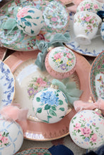 Load image into Gallery viewer, Blue hydrangea chinoiserie hand-painted ornament