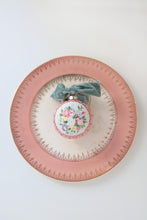 Load image into Gallery viewer, Coral medallion hand-painted ornament