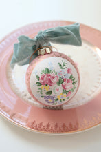 Load image into Gallery viewer, Coral medallion hand-painted ornament