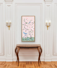 Load image into Gallery viewer, May, a pink chinoiserie canvas wrap, available framed