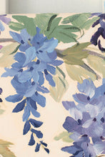 Load image into Gallery viewer, Chinoiserie painting of wisteria and yellow peonies, "Amelia" - 12 x 24