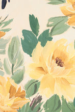 Load image into Gallery viewer, Chinoiserie painting of wisteria and yellow peonies, "Amelia" - 12 x 24