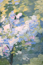 Load image into Gallery viewer, Original landscape painting of Victorian house and white dogwood tree - 8 x 10 on 11 x 14 paper