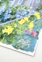 Load image into Gallery viewer, Shingled beach house with hydrangea - 11 x 14