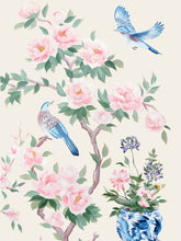 Load image into Gallery viewer, June (detail), an ivory chinoiserie print on paper