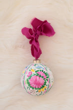 Load image into Gallery viewer, Chinoiserie bird rose medallion hand-painted ornament