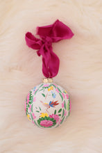 Load image into Gallery viewer, Chinoiserie bird rose medallion hand-painted ornament