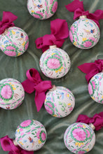 Load image into Gallery viewer, Chinoiserie bird rose medallion hand-painted ornament