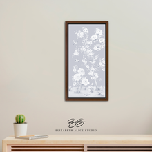 Load image into Gallery viewer, April, a tonal blue chinoiserie canvas wrap, available framed