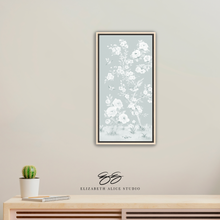 Load image into Gallery viewer, April, A Tonal Green Chinoiserie Canvas Wrap, available framed