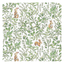 Load image into Gallery viewer, Bunny toile throw pillow, green