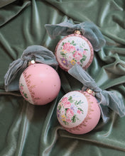 Load image into Gallery viewer, Coral medallion hand-painted ornament