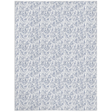 Load image into Gallery viewer, Bunny toile minky blanket, blue
