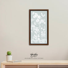 Load image into Gallery viewer, June, a tonal green chinoiserie canvas wrap, available framed