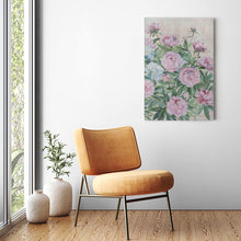 Load image into Gallery viewer, No. 398, Pink peonies chinoiserie floral canvas wrap