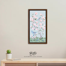 Load image into Gallery viewer, May, a blue chinoiserie canvas wrap, available framed