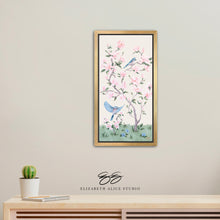 Load image into Gallery viewer, May, an ivory chinoiserie canvas wrap, available framed