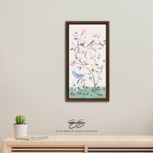 Load image into Gallery viewer, May, an ivory chinoiserie canvas wrap, available framed