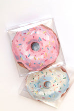 Load image into Gallery viewer, Pink sprinkle donut, original acrylic painting on canvas - 4 x 4 inches