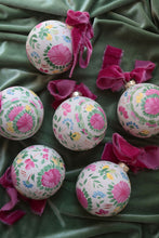 Load image into Gallery viewer, Chinoiserie rose Medallion hand-painted ornament