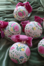 Load image into Gallery viewer, Chinoiserie rose Medallion hand-painted ornament