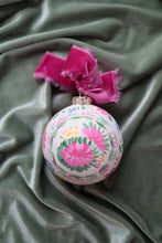 Load image into Gallery viewer, Chinoiserie rose Medallion hand-painted ornament