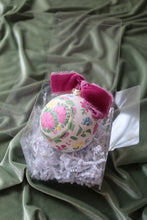 Load image into Gallery viewer, Chinoiserie rose Medallion hand-painted ornament