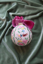 Load image into Gallery viewer, Chinoiserie bird hand-painted ornament