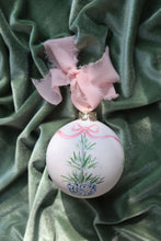 Load image into Gallery viewer, 2025 pink bow tree hand-painted ornament, personalization available