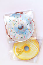 Load image into Gallery viewer, White sprinkle donut, original acrylic painting on canvas - 4 x 4 inches